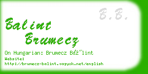 balint brumecz business card